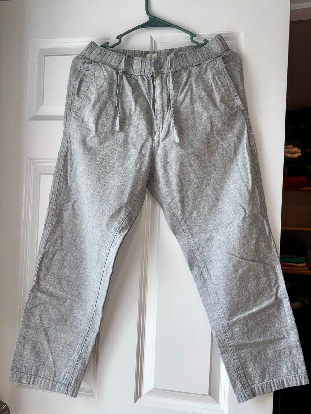 Women’s Light Blue Casual Drawstring Capri Pants